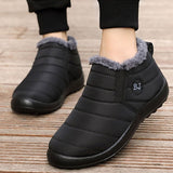 Niulatu Men Boots 2025 Waterproof Winter Shoes for Men Slip On Ankle Boots Keep Warm Solid Color Snow Winter Boots Botas Hombre Zapatos DJSE