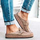 Niulatu Women Retro Shoes Slip on Mules Ladies Comfort Flats Female New Plus Size 43 Casual Men Summer Flat Clogs Zapatos Mujer DJSE