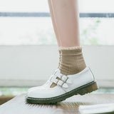 Niulatu literary Retro Women's Shoes Thick Bottom Mori Girl Japanese Mary Jane Single Shoes College Style DJSE