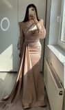Niulatu / Trumpet Evening Gown Vintage Dress Floor Length Long Sleeves V Neck Evening Dress HZ1007