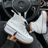 Niulatu Women Canvas Shoes Women Fashion Summer Casual Sneakers Student Casual Shoes High Top Woman Vulcanize Shoes Spring Autumn DJSE