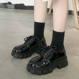 Niulatu platform shoes lolita shoes Oxfords Women heels School Uniform Jk Student Shoes Girls Women Kawaii Platform low Heel boots DJSE