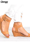 Niulatu Casual Simple Wedge Women's Shoes Women's Sandals Heightening Flat Shoes Sandals Women 2025 DJSE