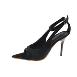 Niulatu Women Sandals Satin Hollow High Heels Stiletto Fashion Sandles Women Heels Ladies Shoes Women's Sandals DJSE