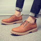 Niulatu 2025 Men Casual Shoes Men Martins Leather Shoes Work Safety Shoes Winter Waterproof Ankle Botas Brogue Plus Size DJSE