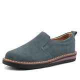 Niulatu To School 2025 New Spring Women Flats Sneakers Suede Leather Round Toe Shoes Casual Shoes Women Slip On Flat Loafers Jazz Oxford DJSE