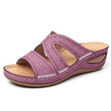 Niulatu Women Sandals Shoes Mixed Color Comfy Orthopedic Ladies Summer Slides Retro Wedges New Luxury Designer Female Footwear DJSE