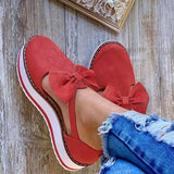 Niulatu Women Bowtie Platform Flat Loafer Summer Shoes Ladies Slip On Cover Heel Shoes Female Sewing Woman Fashion Footwear Plus Size DJSE