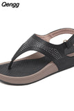 Niulatu Woman Retro Sandals Women Flip Flops Female Hook Loop Thong Beach Shoes Casual Flat Ladies Sewing Outside Sandals Summer DJSE