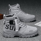 Niulatu Winter Men's Booties Fashion Personality British Style Mens Canvas Shoes Warm Comfort High-Top Tooling Male Tide Boots DJSE