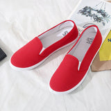 Niulatu 42 Women Sneakers Slip on Shoes Woman Flats Canvas Loafers Candy Color Casual Shoes Female White Shoes zapatos mujer89 DJSE