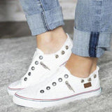 Niulatu Autumn Women Shoes 2025 New Canvas Shoes Woman Comfortable Lightweight Flat Shoes Casual Sports Shoes Zapatos De Mujer DJSE
