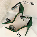 Niulatu Shoes Open Toe Rhinestones Sandals Women 2025 New Designer Sexy High Heels Sandals Female Shoes Summer Heeled Sandals DJSE