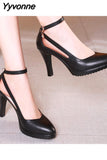 Niulatu Luxury Pointed Toe Office Lady Pumps Black Ladies High Heels Sandals 2025 Women Leather Office Shoes Summer Footwear DJSE