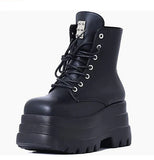 Niulatu Women Motorcycle Boots Strange Style High Heels Platform Woman Over The Knee High Boots Party Club Platform Boots Platform Shoes DJSE