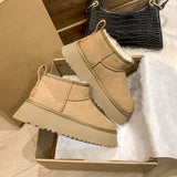 Niulatu Wool Comprehensive Anti-skid Snow Boots Women's Mini Short Boots Warm Winter Thickened Women's Shoes Botas Mujer DJSE