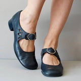 Niulatu New INS Retro Casual T-strap Flats Daily Elegant Solid Leisure Flats Women 2025 Casual Low Heels Shoes Woman DJSE