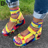 Niulatu New Ladies Platform Gladiator Sandals INS Hot Colorful Wedges Summer Women's Sandals Party Wholesale Shoes Woman DJSE