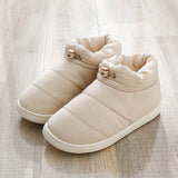 Niulatu Boots Cotton Fabric Warm Shoes for 2025 Winter Female Non-slip Down Thick Bottom Warm Shoes Comfort Soft Down Ankle DJSE