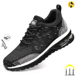 Niulatu Men Safety Shoes Light Non-Slip Work Sneakers Breathable Male Steel Toe Puncture Proof Air Mesh Work Safety Boots DJSE