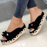 Niulatu Wedges Shoes for Women Open Toe Beach Female Sandals Multicolor Slingback Sandals Platform Sandalias De Mujer DJSE