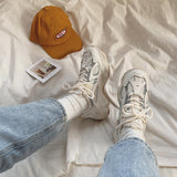 Niulatu wind reflective old shoes women 2025 spring sports casual shoes flat breathable comfortable women's shoes DJSE