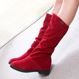 Niulatu Boots Women Winter Shoes Casual Woman High Boots Black Red Soft Comfortable Female Footwear Black Boots DJSE