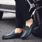 Niulatu Mens Shoes Casual Luxury Brand Summer Men Loafers Genuine Leather Moccasins Light Breathable Slip on Boat Shoes JKPUDUN DJSE
