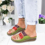 Niulatu Women Slippers 2025 Fashion Ladies Mixed Color Slip-on Slippers Casual Comfortable Women Shoes Popular Beach Shoes Women's Trend DJSE