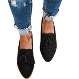 Niulatu Women Flats 2025 Retro Tassel Spring Shoes Women Casual Solid Summer Ballet Slip on Flats Loafers Shoes Woman Shoes Women Flats DJSE