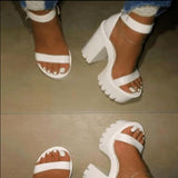 Niulatu Women Wedge Sandals White Summer Sandal Shoes for Women Thick Heels Sandals Platform Casual Shoes High Heels DJSE
