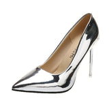 Niulatu Women Pumps Fashion Luxury Wedding Party Shoes Sexy Gold Silver Pointed Toe High Heels Women Shoes Stilettos Large Size 44 DJSE