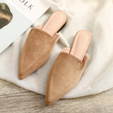 Niulatu 2025 Autumn Woman Mules Without Heels Half Slippers Sandalias Loafers Ballet Flats Zapatos Mujer Calzado Women Shoes 33 DJSE