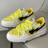 Niulatu Women Sneakers Casual Shoes Breathable Women's Vulcanize Shoes Ladies Flats Youth Trend Sport Shoes For Women Men 44 DJSE