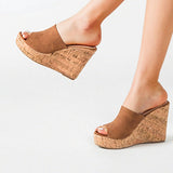 Niulatu Summer Casual Cozy Platform Wedges Heels Slippers Ladies Fashion Open Toe Roman Women's Sandals Shoes DJSE