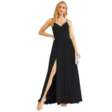 Niulatu Strap Bridesmaid Dresses for Women Chiffon Long Formal Party Prom HZ1007