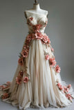 Niulatu One Shoulder Chiffon Sweetheart Neck A-Line Long Prom Dresses Glam Wedding Dresses HZ1103