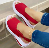 Niulatu Women Shoes Summer 2025 Breathable Wedges Sneakers Shoes Women Plus Size Shoes Women Trainers Flat Vulcanize Shoes Sport Sandals DJSE