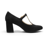 Niulatu Low Chunky Heels for Women Pumps T-Strap Mary Jane Pumps Wedding Dress Shoe Elegant Medium Heel Women's Shoes DJSE