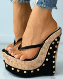 Niulatu Hot Sale Elegant Ladies Open Toe Platform Wedges Bowknot Cork Party Sandals Women Dress Fashion Trendy Shoes DJSE