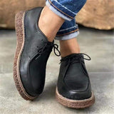 Niulatu 35-43 Women Flat Hollow Platform Shoes Oxfords British Style Ladies Creepers Brogue Shoe For Female Lace Up Footwear DJSE