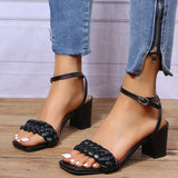 Niulatu Sandals Shoes Woman Square High Heels Sexy Ankle Strap Sandal Office Ladies Career Casual Party Women Wedding Pumps DJSE