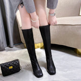 Niulatu Women Pumps Motorcycle Boots Lady Designer Knee-High Fashion Super High Heels Zipper Shoes Warm Snow Mujer Botas DJSE