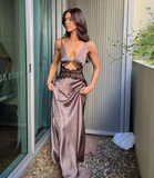 Niulatu Cut Out Lace Prom Dress Evening Dress Vacation Party Dress HZ0113