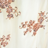 Niulatu Mermaid Gold Sequin Tulle Long Backless Prom Dress Evening Dress HZ0113