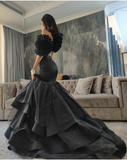 Niulatu Shoulder Long Evening Dress Luxury Sequin Elegant Mermaid Prom Gowns Formal Gowns For Women HZ1007