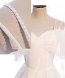 Niulatu white sweetheart long prom dress white formal dress HZ1110