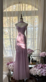 Sexy Mermaid Spaghetti Straps Purple Elegant Tulle Sequin Prom Dresses HZ1214