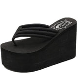 Niulatu Brand New Fashion INS Gothic Style Chunky Platform Sandals Outdoor Flip flops Slipper High Heels Summer Wedges Shoes Women DJSE
