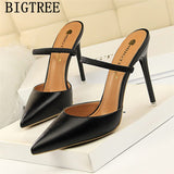 Niulatu Shoes Mules High Heels Bigtree Shoes Stiletto Heels Pumps Women Shoes Extreme High Heels Sexy Chaussures Femme Ayakkabi DJSE
